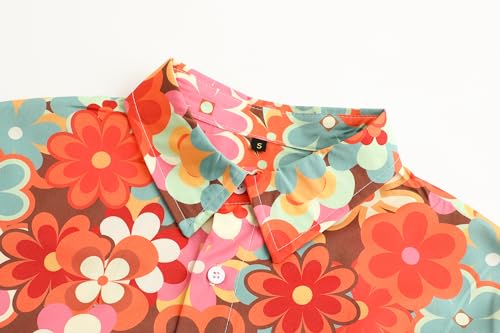 70s Outfits for Men Long Sleeve Casual Button Down 70s Disco Retro Paisley Shirt 70s Floral Vintage Hip Hop Shirts3