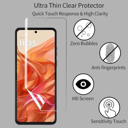 Image of STP FEEL Membrane Screen Protector Guard Compatible For Motorola Razr 60 / Moto Razr 50 / Razr 2024 (Front and Back Screen Guard) Hydrogel Membrane Ultra Smooth Touch with Finger Print Support