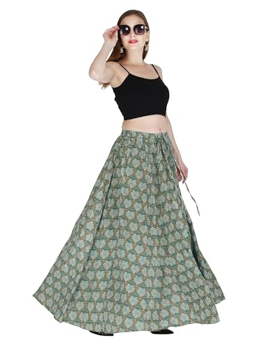 Image of Sttoffa Cotton Printed Women Wear Maxi Long Skirt 40 inch inch Full Length