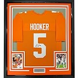Framed Autographed/Signed Hendon Hooker 35x39 Tennessee Orange College Football Jersey PSA/DNA COA