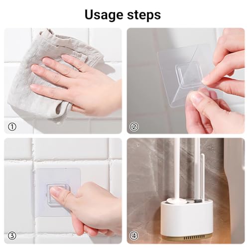 Image of Toilet Bowl Brush and Holder,3 in 1 Silicone Toilet Brush Toilet Cleaner Brush for Bathroom Cleaning White Bathroom Accessories Floor Standing or Wall Mounted Toilet Scrubber Brush