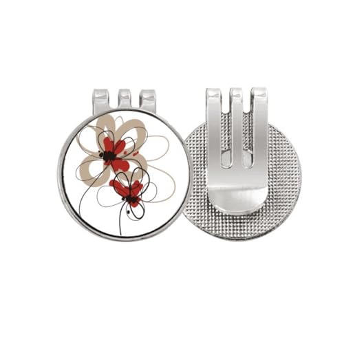 Marqueur de balle de golf aimanté accessoire clip chapeau motif fleur décoration émail