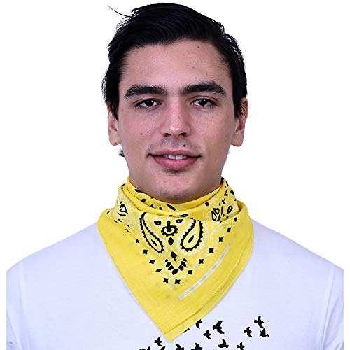 Image of Unisex Cotton Paisley Bandanas (Multicolours, 22 inch X 22 inch) - Pack of 3 Pieces