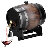 EVTSCAN Botti di vino da invecchiamento in rovere, secchio per contenitore per vino da 3 litri, botte in legno vintage, per conservare vino, liquori, liquori, whisky, birra, brandy