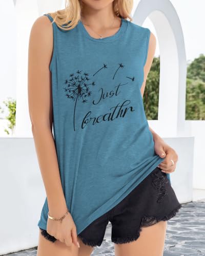 Image of Womens Tank Tops Summer Casual Sleeveless Top Loose Fit Basic Tunic Shirts