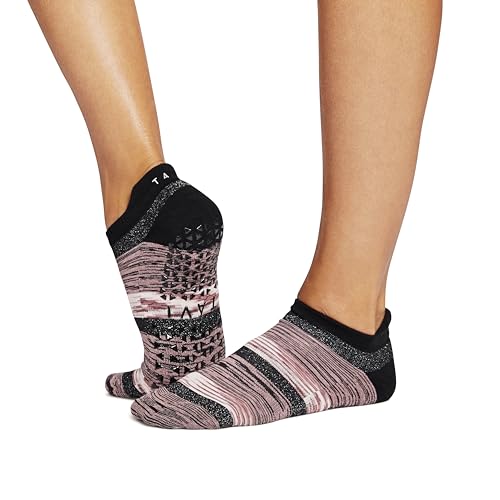 Image of TAVI Savvy Pilates Socks - Grip Socks for Women with Non-Slip Grips, Heel Tab, Arch Support, Wear for Yoga, Barre