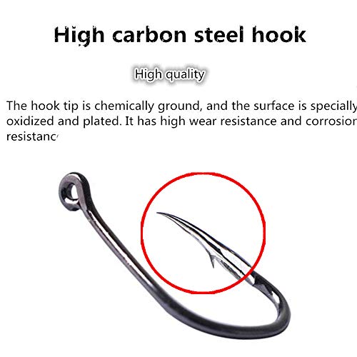 image for VDTG 500 pcs 10 Different Size Hooks and 200 Soft Plastic Fishing Lure