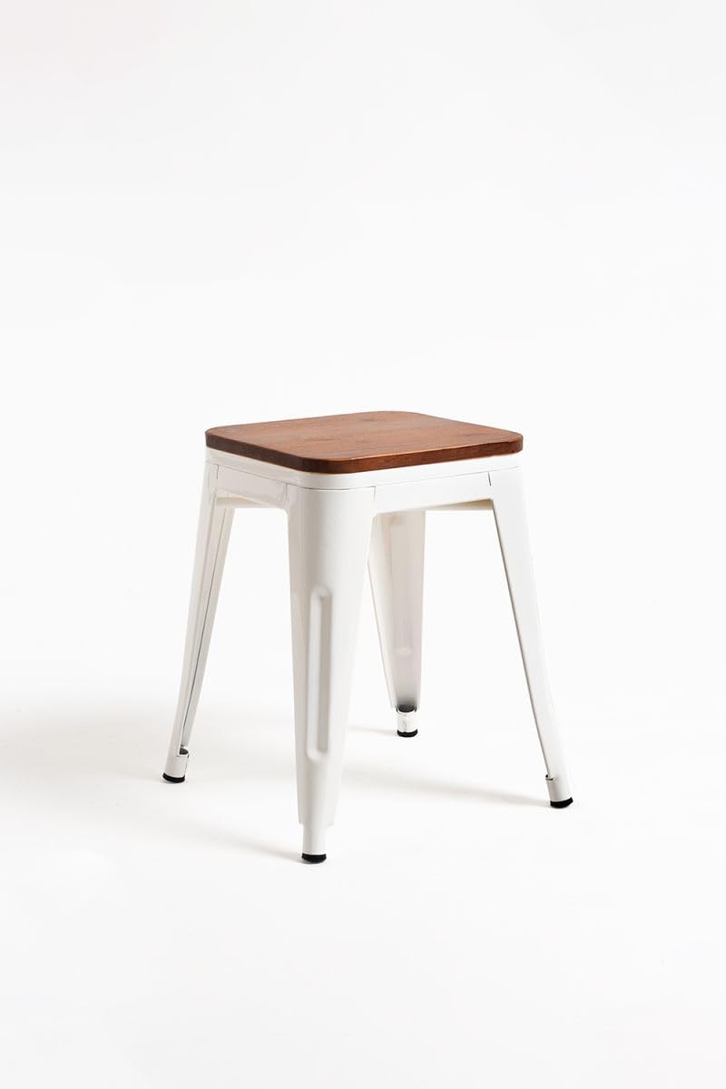 Regalos Miguel - Small Stools - Torix Stool Small Natural Wood - White