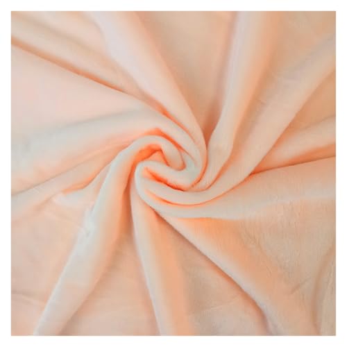 Tela de felpa corta de 40 x 25 cm, tela de felpa y polar for coser, tela textil for el hogar hecha a mano for franela(Flesh pink)