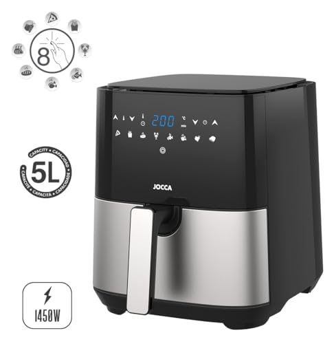 Jocca - Heißluftfritteuse 5 L | ölfreie Fritteuse | Küche Sana | 1450 W Leistung | Hot air fryer | Non-slip feet | Adjustable temperature – Bild 8