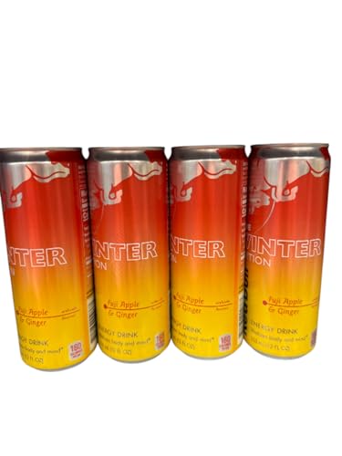 Fuji apple and Ginger, energy drink, 4 pack (12 fl oz. cans)