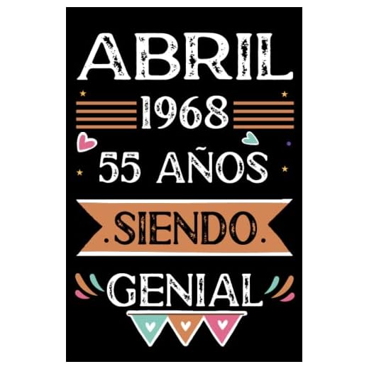 CUADERNO, Abril 1968, 55 Años Siendo Genial: Libro de visitas, cuaderno, 110 páginas de felicitaciones, idea de regalo, regalo Para la esposa, novia, mujer, La madre