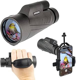 Bird Watching Monocular for Adults – Smithsonian Monocular Set w/ 12x50 Monocular for Bird Watching, Hiking, Travel – Waterproof Monocular– Bird-Watching Guide Included