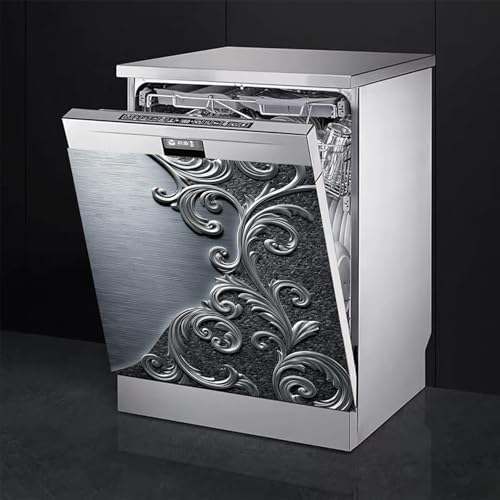 Image of BVBOX Dishwasher Magnet Cover 23 inchx26 inch, Reusable Magnetic Refrigerator Covers, Decorative Magnets Cover Fridge Door Skin Panel Stickers for Home Kitchen Appliance (Vine Patterns, 23 inchx26 inch)