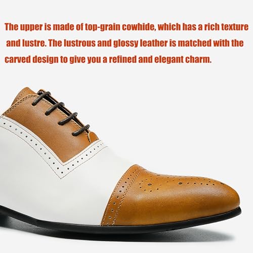 Men's Dress Shoes for Weddings and Business Occasions Breathable Oxford with Cushioned Rubber Sole2