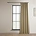 HPD Half Price Drapes Bellino Textured Faux Linen Room Darkening Curtains 96 Inches Long (1 Panel), Curtains for Bedroom & Living Room, 50W x 96L, Ginger