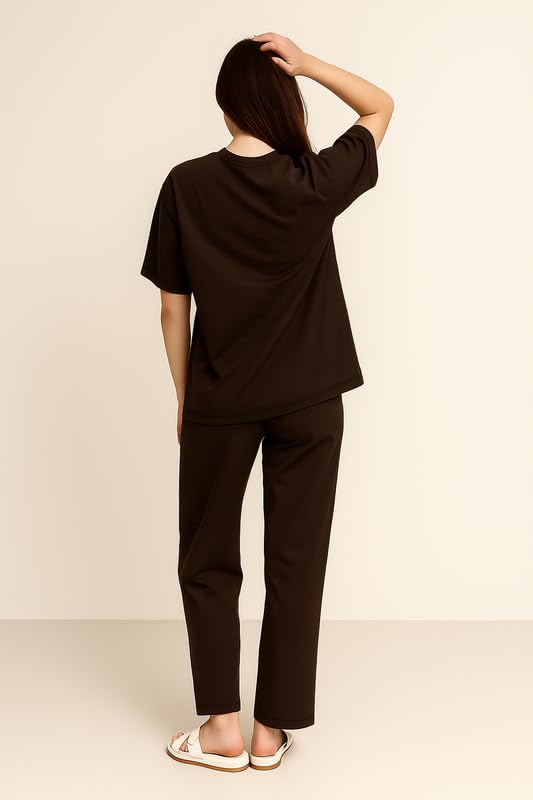 Image of My Swag Womens Cotton Night Suit | T-Shirt and Lower | Summer and Winter Sleepwear