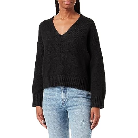 PIECES Women's Reversible V-Neck Sweater Cover