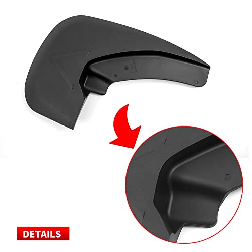Image of RMOURTEKK Mud Flaps Compatible with Ford 2017-2024 F250 Without OEM Fender Flares Custom Front and Rear Mud Guard Set(4pc Set)