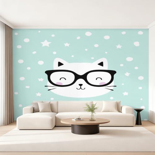 Papier peint chat pour décorer un grand mur de chambre