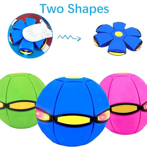 New Bouncy Ball for Kids,Magic Metaball Bouncing Ball,Schwebender Spielball,Hüpfball Kinder,Magic Flying Saucer Metaball Bouncing Interactive Flying Saucer Bouncing Balls with 6 Lights (Green)