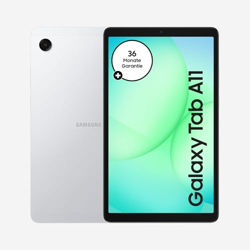 Samsung Galaxy Tab A11, Android Tablet, 8,7 Zoll Display mit 90 Hz Bildwiederholrate, 64 GB Speicher, 4 GB RAM, Dolby Dual-Lautsprecher, Silver, 3 Jahre Herstellergarantie [Exklusiv bei Amazon]