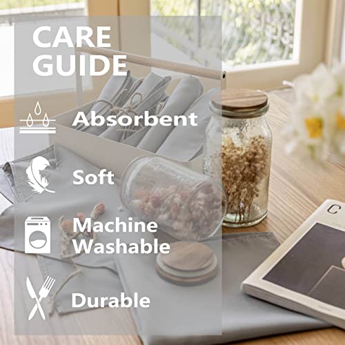 Servilletas de Tela Cuadradas Light Grey 17x17 pulg Pack 12 miniatura 2