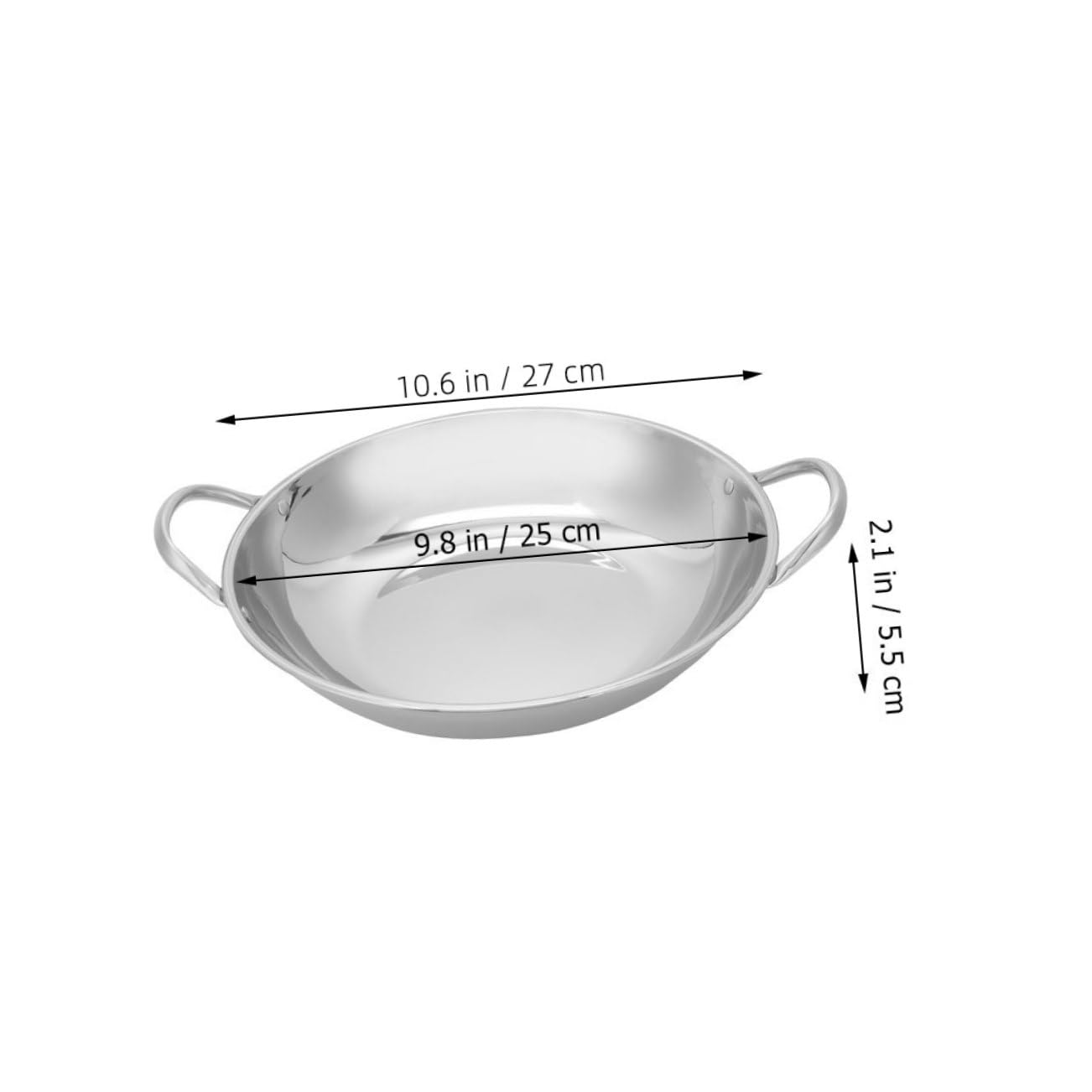 HOLIDYOYO Small Hot Pot Stove Dry Pot Flat-bottomed Cooking Pan Lids Kitchen Cookware