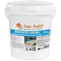 Tecno Prodist RENOVATEC CORONA (11 Kg) SAND WEISS Renovierungsfarbe für Schwimmbadränder und -abdeckungen - Rutschhemmend - Einfache Anwendung