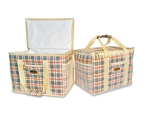 Insulated Food Delivery Bag Reusable Grocery Shopping Bag Totes Foldable Heavy Duty Cooler