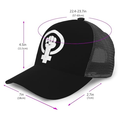 Feminist Fist Garden Unisex Mesh Baseball Caps - Classic Adjustable Hat2