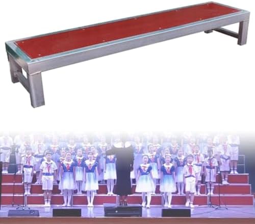 Folding Choral Stairs Stage Riser Platform Based Metal Anti-Slip Portable Multi-Level Home Theater Seating,Non-Slip Choral Stair Treads - Durable Choir Risers for Schools & Churches, Enhance