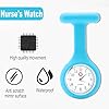 FANGWSSIBEI Silicone Nurse Watch Brooch, Infection Control Design, Fob Watch for Health Care Nurses, Doctors & Paramedics, Easy-to-Read Timepiece Pocket Clock (White) #3