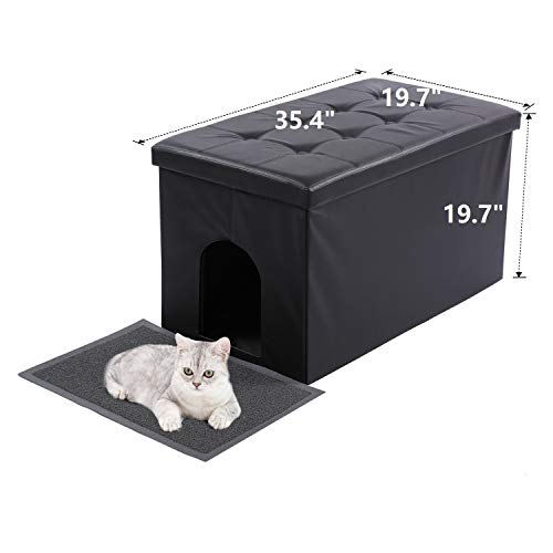 MEEXPAWS-cat-Litter-Box-Enclosure-Furniture-Hidden-Cat-washroom-Bench-Storage-Cabinet-Large-Space-Dog-Proof-Easy-CleanAssembly-Cat-Litter-mat MEEXPAWS-cat-Litter-Box-Enclosure-Furniture-Hidden-Cat-washroom-Bench-Storage-Cabinet-Large-Space-Dog-Proof-Easy-CleanAssembly-Cat-Litter-mat