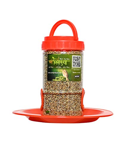 Image of Bird Feeder for Bird Food Small 2 Piece Orange