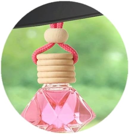 Red Car Air Freshener 8ML Car Perfume Glass Pendant 2PCS with 20ML Spare Natural Perfume Decoration Car Perfume Air Freshener(Lover)