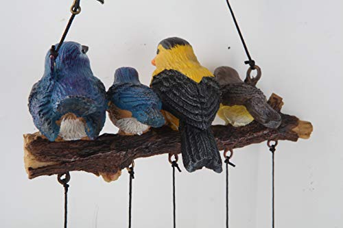 Gardenvy Birds Wind Chimes With Bells Decoration For Outdoor Garden And Home Decor - Blue #TOP2