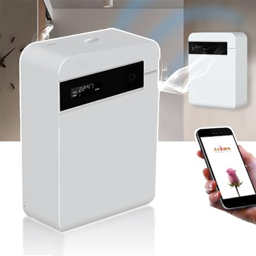 GplHAIN Difusor De Aroma EléCtrico, Control WiFi (Control De AplicacióN MóVil) + Pantalla LCD, áRea De DifusióN 300-500 Metros CúBicos, para Hogares, Centros Comerciales Y Oficinas,A