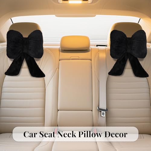 iHUFeather Bow Car Headrest Pillows