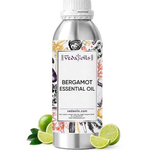 Image of VedaOils Bergamot Essential Oil | 100% Pure & Natural Citrusy Bergamot Oil for Skincare, Aromatherapy & Balanced Mood | Ideal for Diffusers, Candles, Soap & Home Fragrance | 100ml