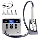 ST-862D Hot Air Rework Soldering Station, 1000W Lead-Free Soldering Iron Desoldering Gun Kit, w/Digital Display & Brushless Fan, 212°F~896°F Rapid Heat up, Max 7.93 ft³/min, Dual Airflow Mode