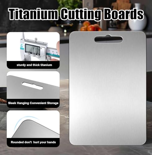 Tabla de Cortar Titanium 4 Piezas con Estera de Secado de Silicón y Paños para Cocina 36 x 25 cm miniatura 3