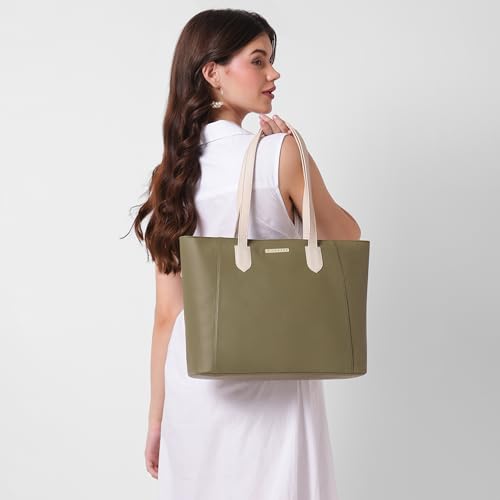 Image of Caprese Devon Large Tote Bag for Women with Comfortable Straps & Multi-Compartment | Stylish Shoulder & Handheld Bag | Fits Up to 16 Inch Laptop | Perfect for Work, Travel & Daily Use