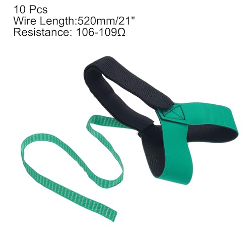Image of MECCANIXITY 10pcs ESD Anti Static Foot Heel Straps Anti Static Wrist Strap Band Adjustable for Grounding Protecting Electronics Against Electric Shock,Green