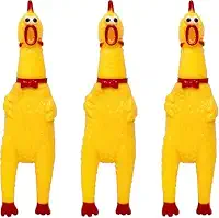 Mordedor Galinha Borracha Cachorro Brinquedo Cães Animal Pet TAM. 16CM
