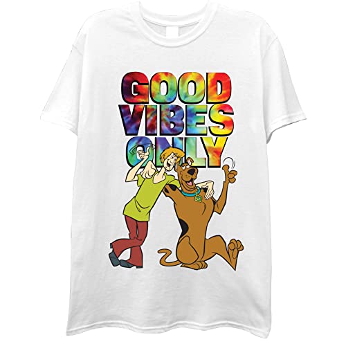 Listado de Shaggy blanco Top 10. 48 Scooby Doo - Camisa de espalda cruzada para hombre, Shaggy, Velma Tee - playera de espalda cruzada, Blanco, Small