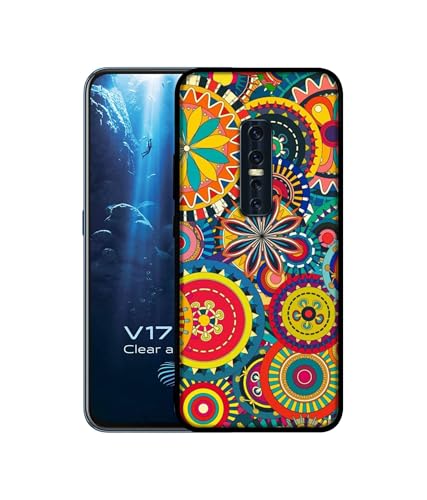 Image of Ring Pattern Print Design Premium 2D Printed Metal Back Case Cover for Vivo V17 Pro 4G