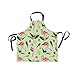 LORONA Flamingo Flamenco Sommermuster Schürze Unisex Küche Verstellbare Latzschürze mit 2 Taschen zum Kochen Backen Gartenarbeit für Frauen Männer Chef