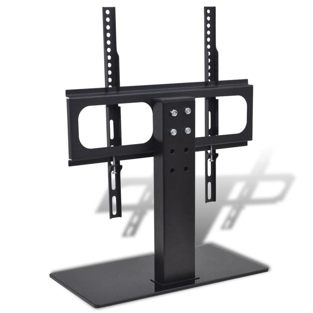 Supporto TV per schermi da 26-42 pollici fino a 30 kg, VESA 400 x 400 mm, regolabile in altezza, stabile base in vetro e acciaio