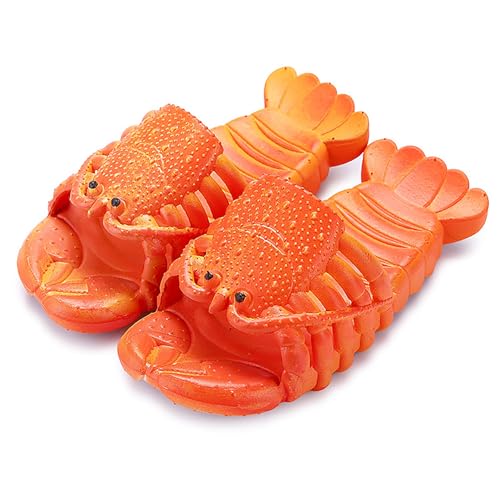 Image of JOYEAR Lobster Flip Flops - Slipper & Slide Pool Beach Shower Shoes in Deep Red